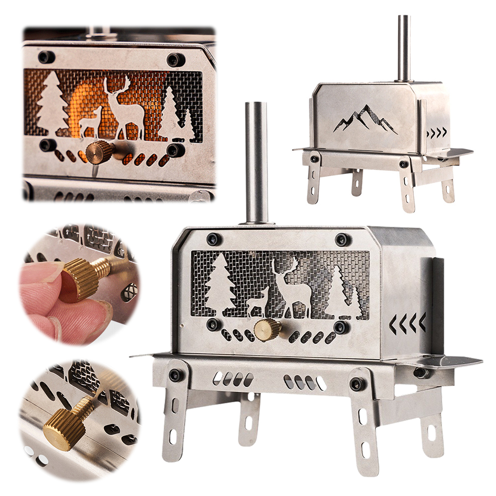 Portable Mini Folding Charcoal - огляд і ціна Outdoor Camping Wood Burning Stove