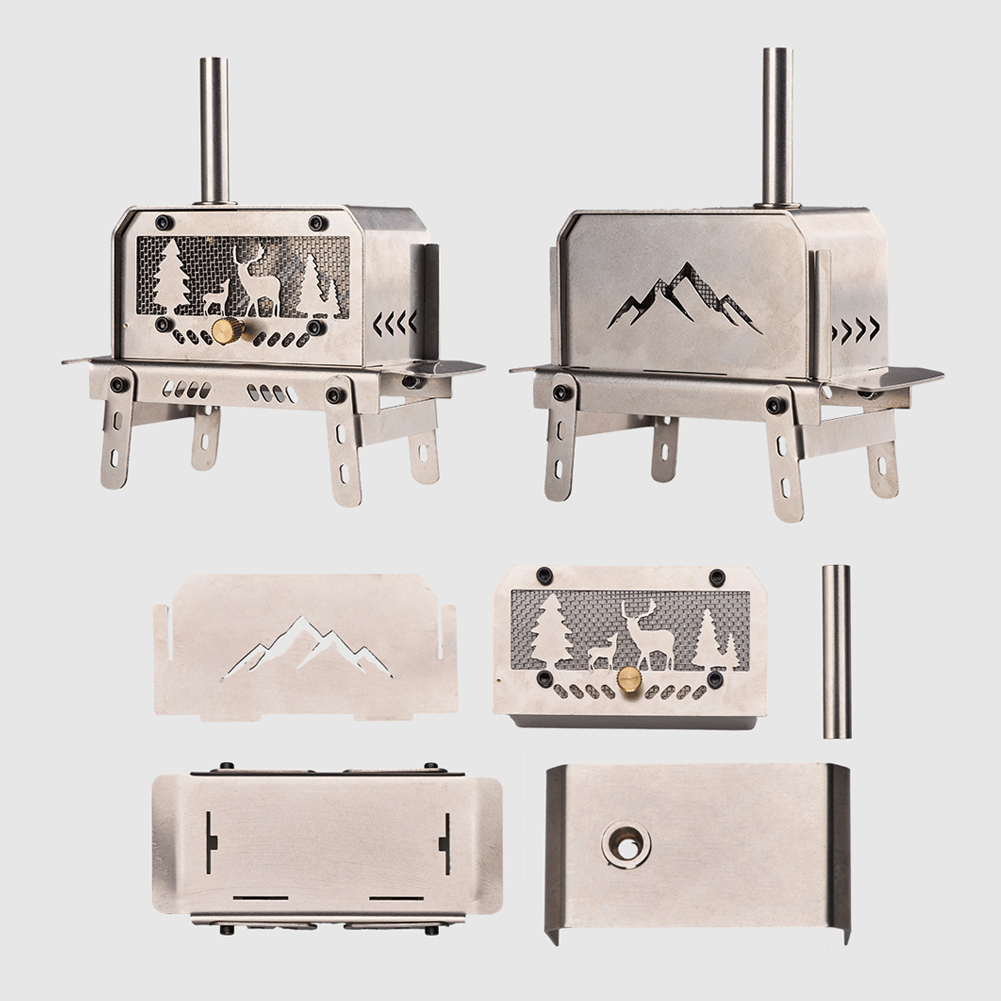 Portable Mini Folding Charcoal - огляд і ціна Outdoor Camping Wood Burning Stove