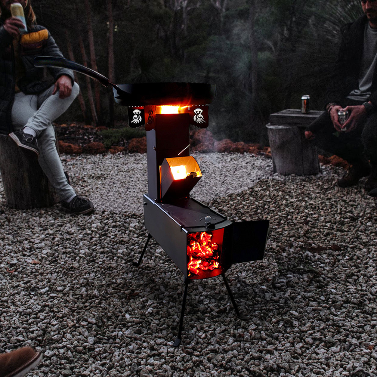 Collapsible Rocket Stove with  - огляд і ціна Outdoor Camping Wood Burning Stove