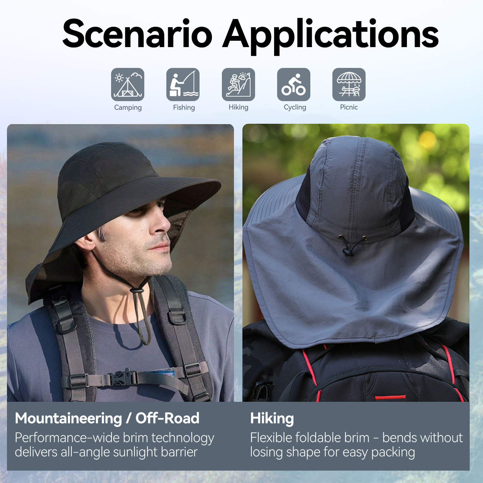 Outdoor UV Protection Sun Hat  - огляд і ціна Camping Outdoor Quick Drying Sun Neck Protection Cap Hat