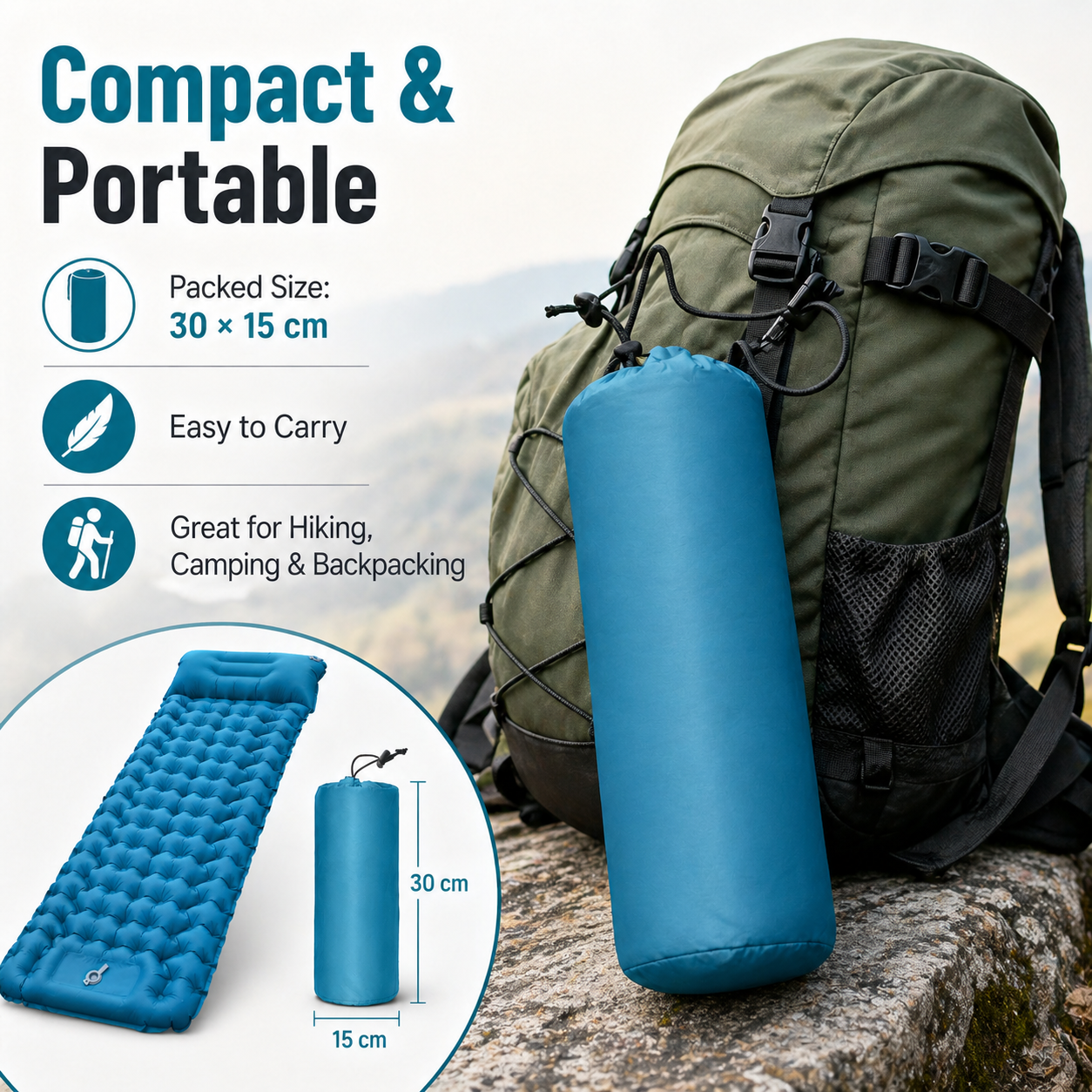 Ultralight Inflatable Camping  - огляд і ціна Outdoor Camping Rug