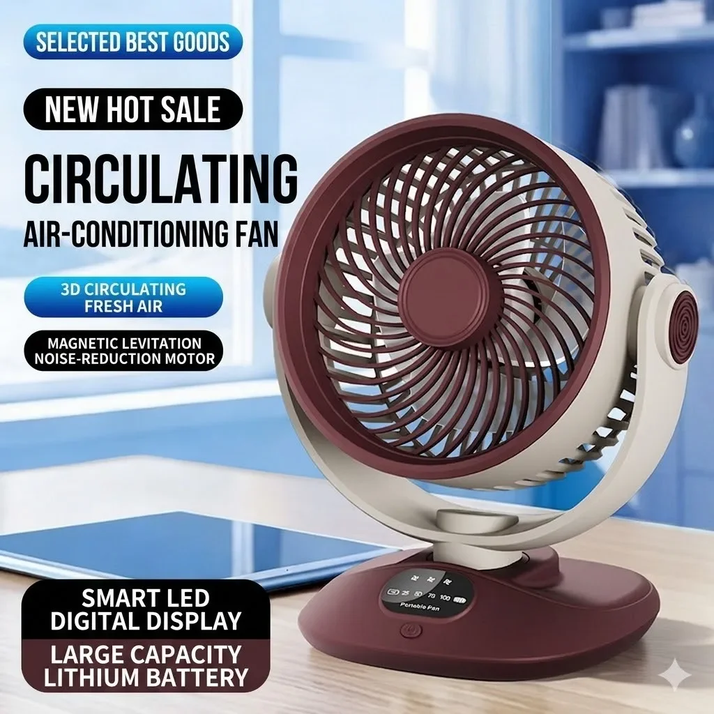 Desktop Fan Rechargeable Turbo - огляд і ціна Outdoor Camping Misting Fan