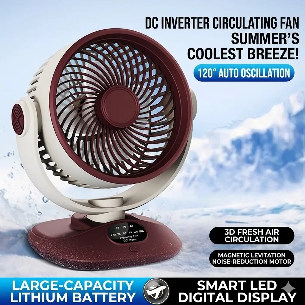 Desktop Fan Rechargeable Turbo - огляд і ціна Outdoor Camping Misting Fan