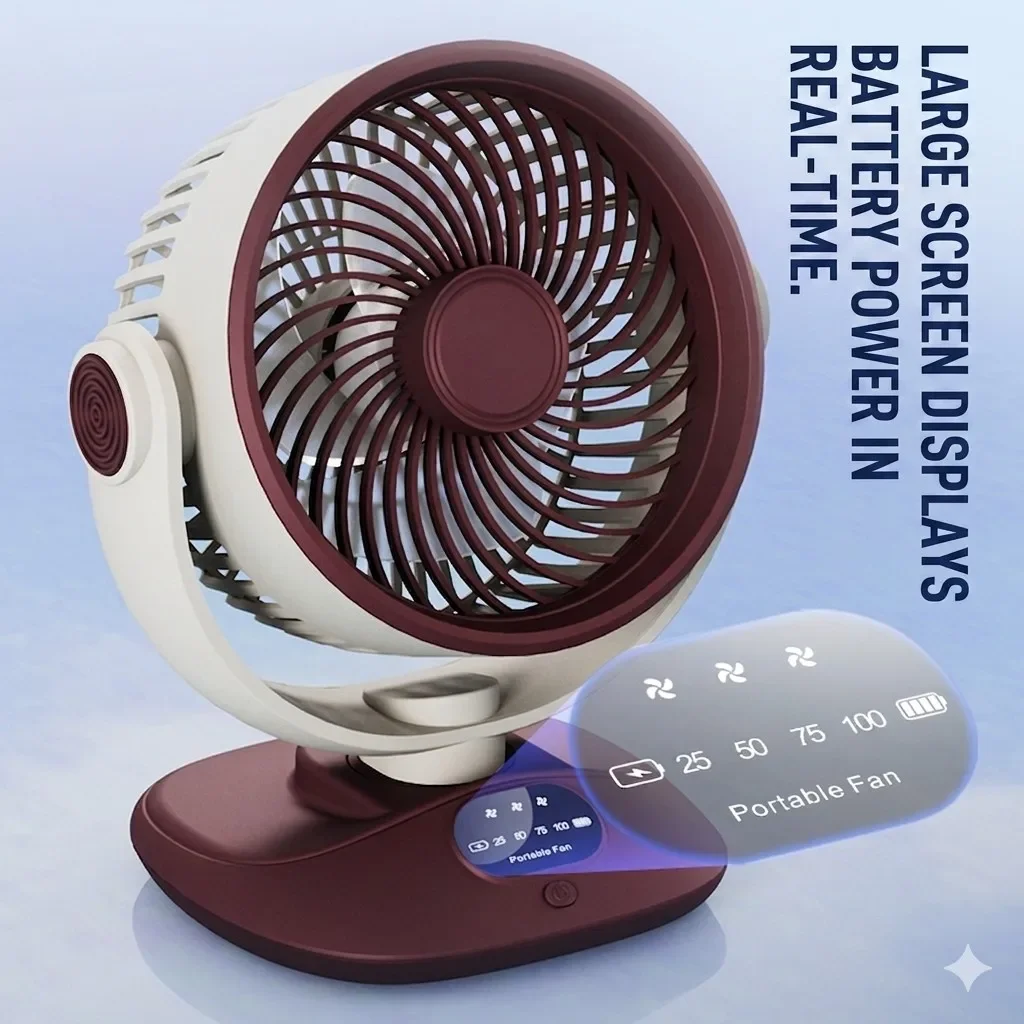 Desktop Fan Rechargeable Turbo - огляд і ціна Outdoor Camping Misting Fan