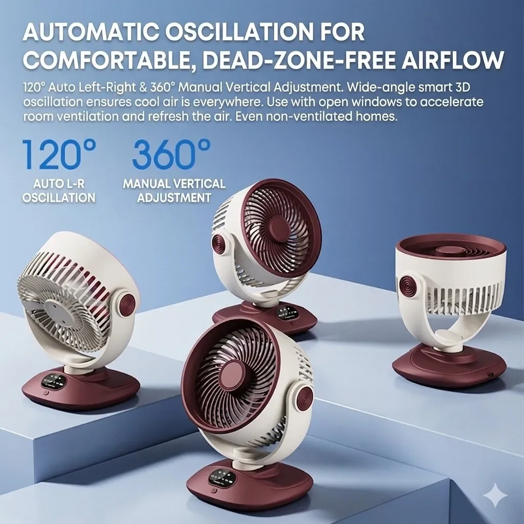 Desktop Fan Rechargeable Turbo - огляд і ціна Outdoor Camping Misting Fan