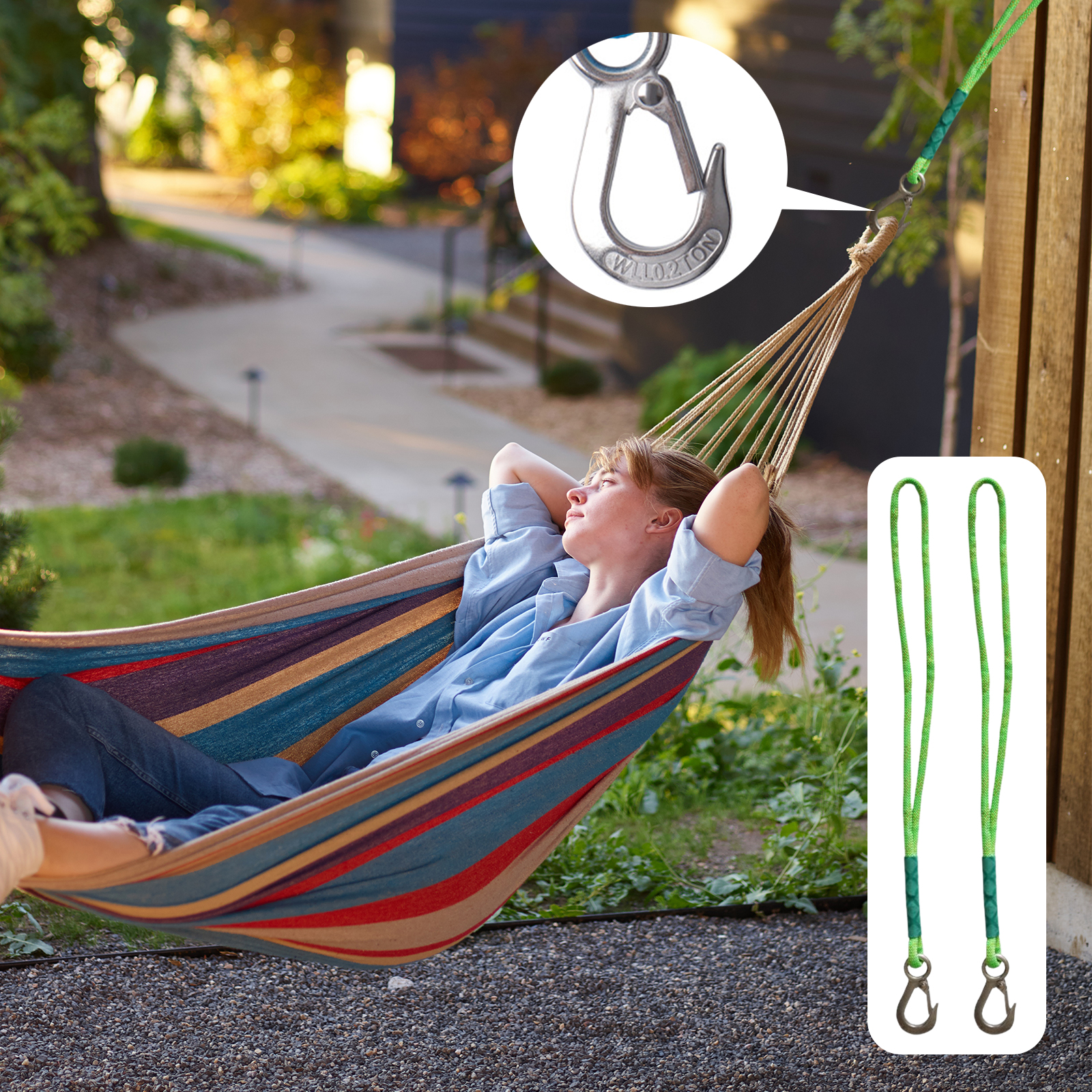 Swing Suspension Strap with He - огляд і ціна Camping Hammock